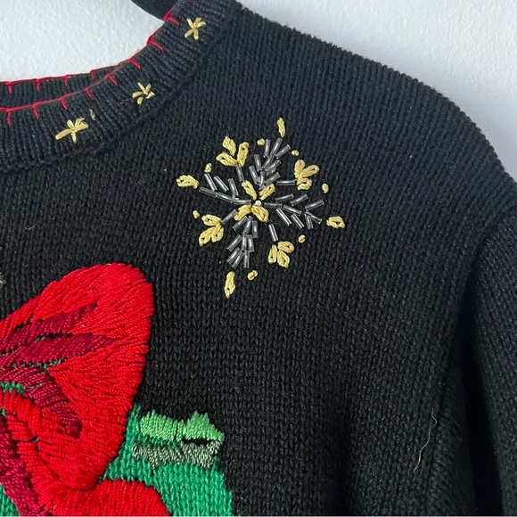Vintage Holiday Teddy Bear Festive Christmas Sweater Large - Picture 9 of 16